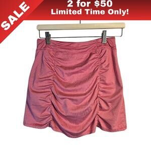 [Sale: 2 for $50!] SOYBU Pink Striped Ruched Skort XS Feminine 0352